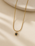 Noir Heart Pendant Necklace