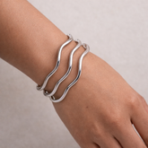 Adjustable Wave Cuff Bracelet