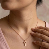 delicate key pendant necklace and stud earrings set