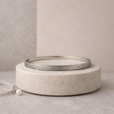 Elegant silver bangle bracelet women stacking jewelry