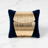 Wide gold cuff bracelet for women with adjustable fit and statement look