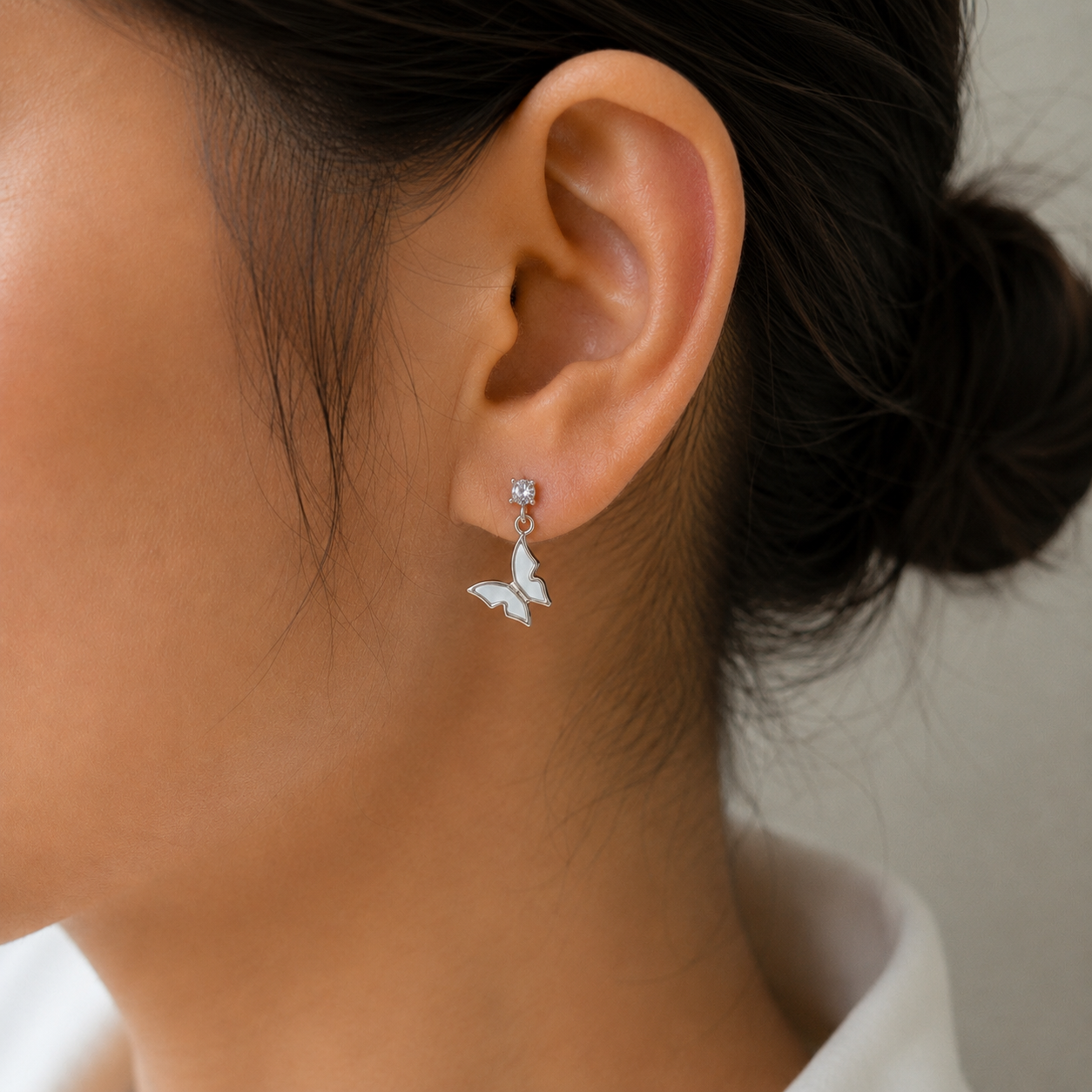 Flutter Butterfly Drop Earrings