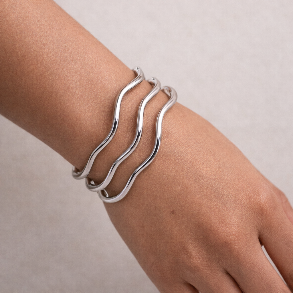 Adjustable Wave Cuff Bracelet
