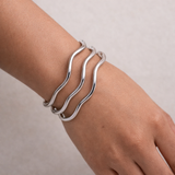 Adjustable Wave Cuff Bracelet