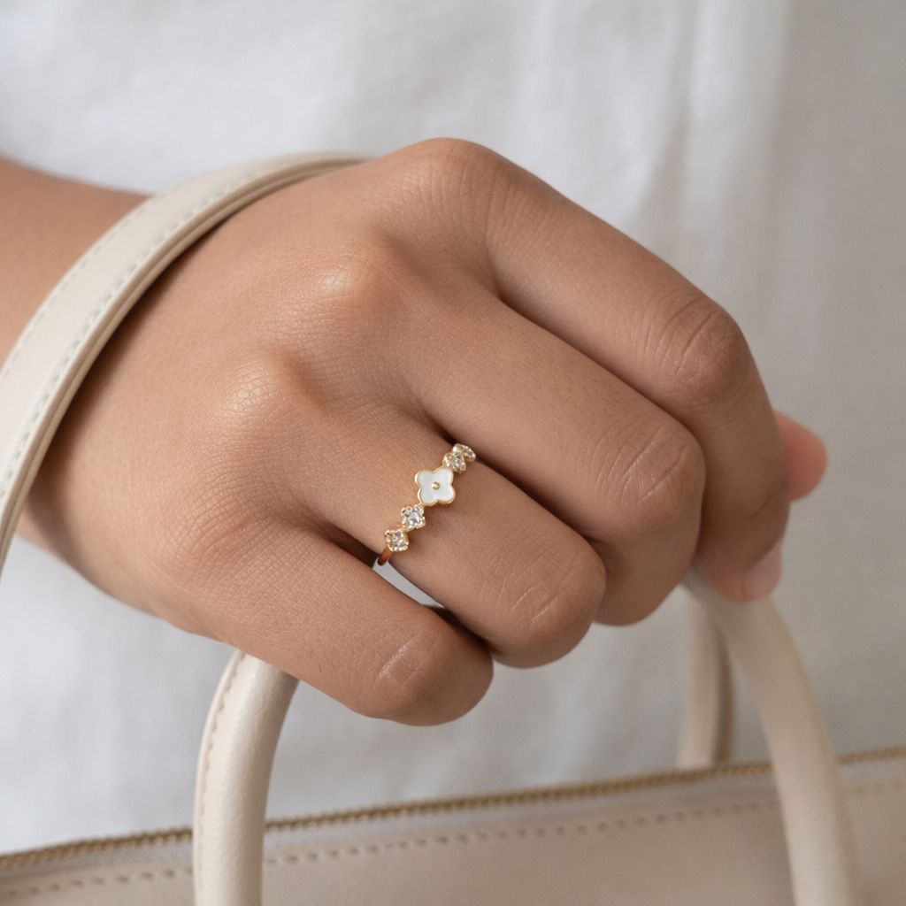 Adjustable Floral Spark Ring