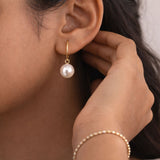 Classic pearl drop earrings women minimalist jewelry