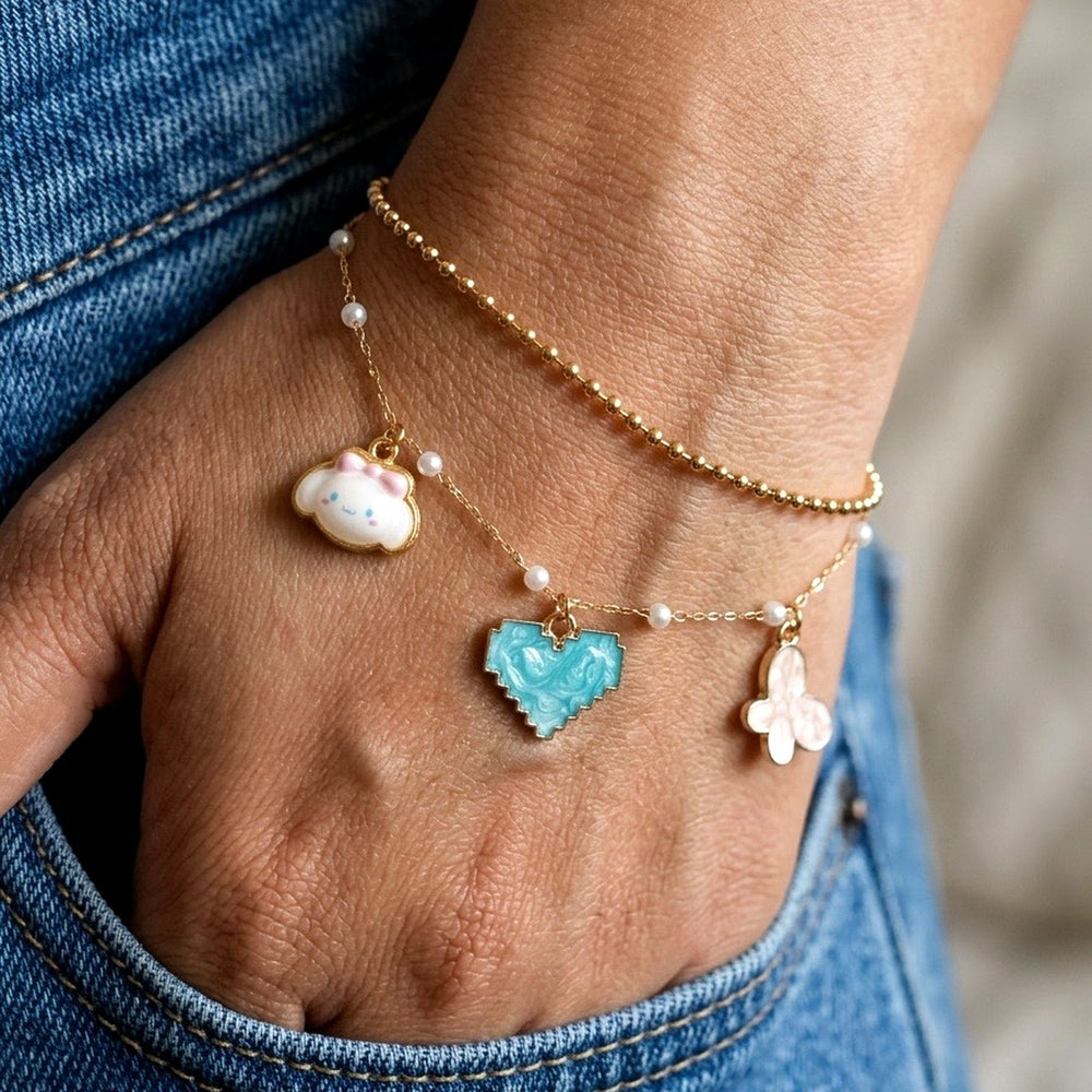 cute charm beaded bracelet