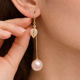 Stylish pearl drop earrings women wedding party jewelry