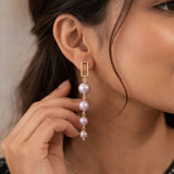 Stylish pearl drop earrings for women party and wedding wear