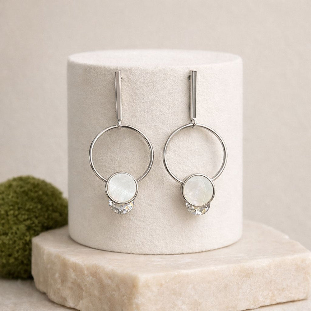 Stylish circle earrings women minimalist party jewelry