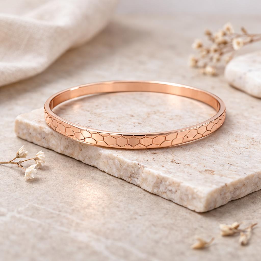 gold kada bracelet for women