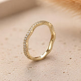 Elegant gold pavé statement ring for everyday and occasion wear