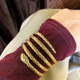 Gold snake wrap bracelet for women serpent coil statement jewelry