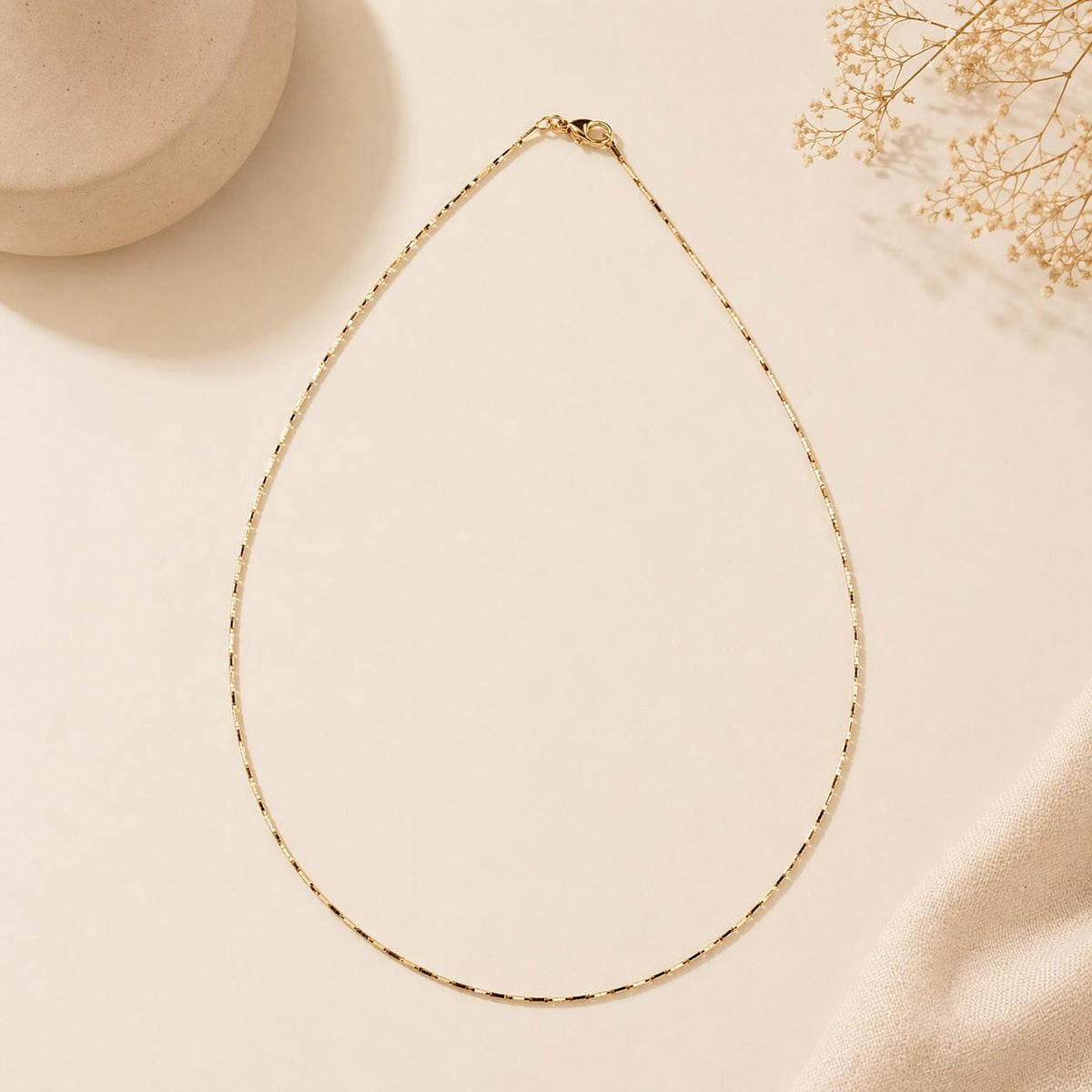 Thin gold chain necklace elegant layering jewelry
