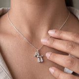 cute pony pendant necklace minimal animal charm necklace for women