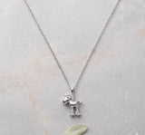minimal pony pendant necklace cute animal jewellery for women