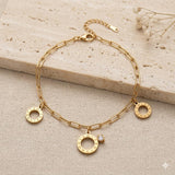 roman numeral gold charm bracelet for women